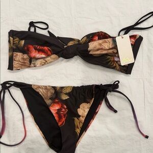 Agua Bendita Tie-Front Bikini Top & Side-Tie Bottom -